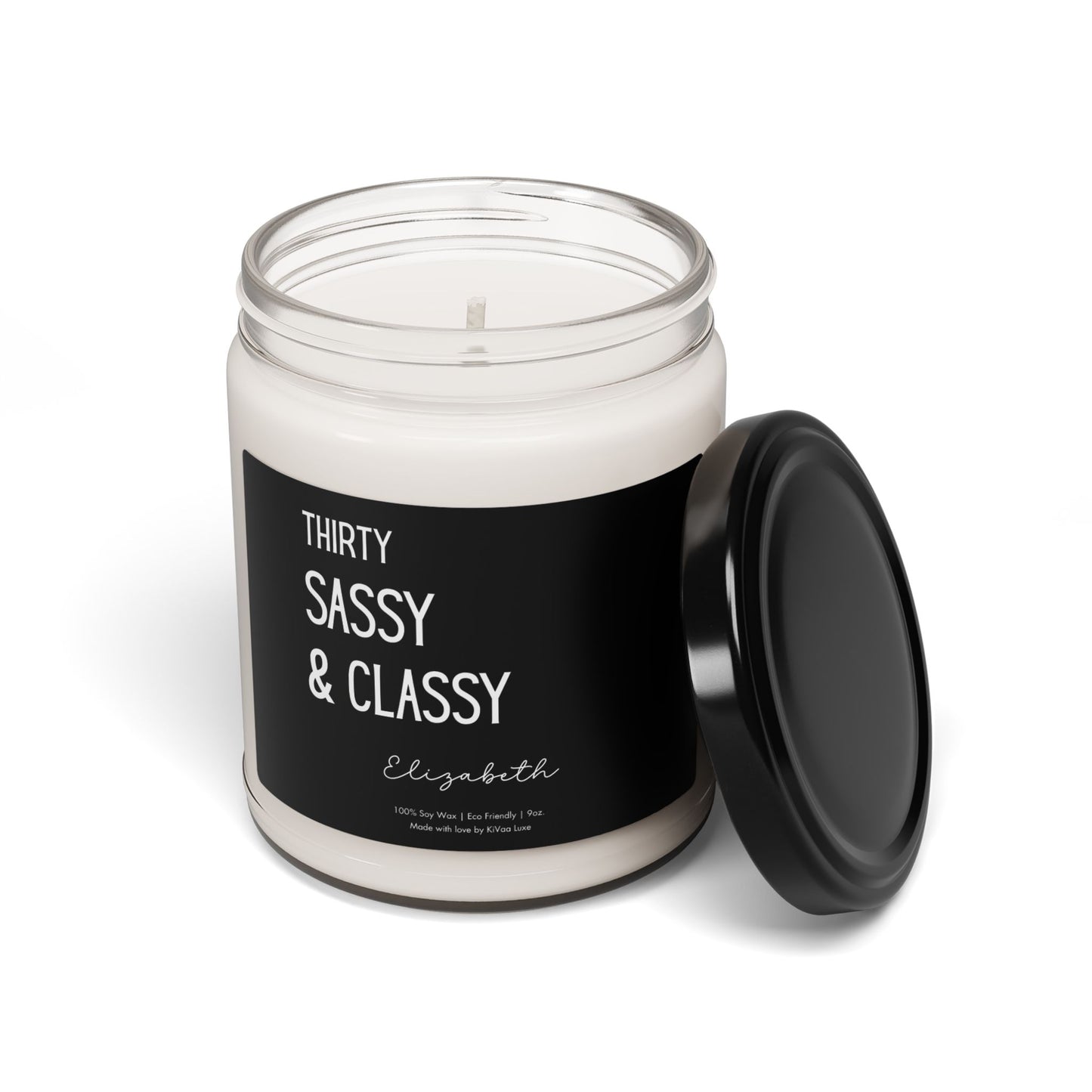 Personalized 30th Birthday Candle Gift - Thirty, Sassy and Classy