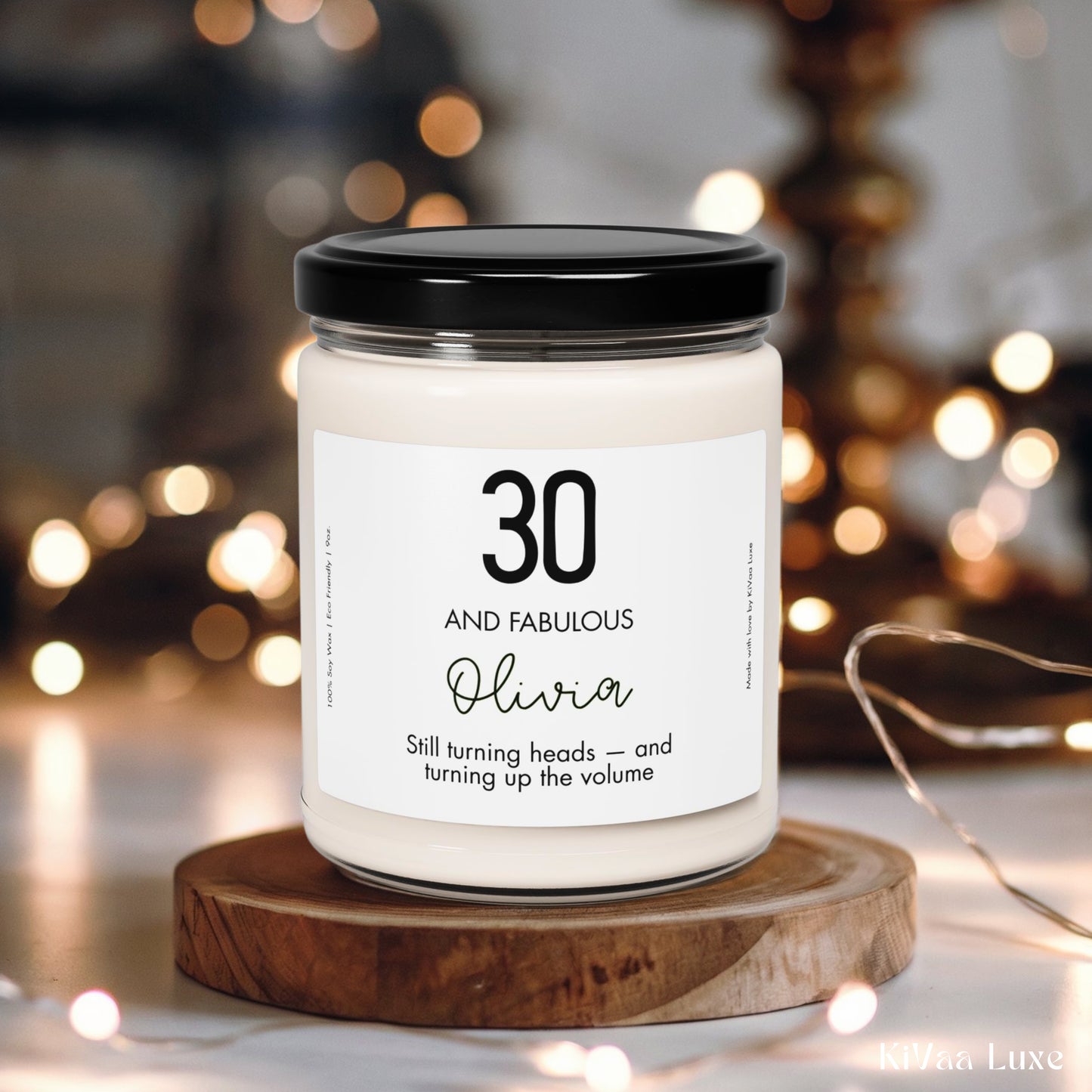 Any Age Personalised Birthday Gift for Her Candle