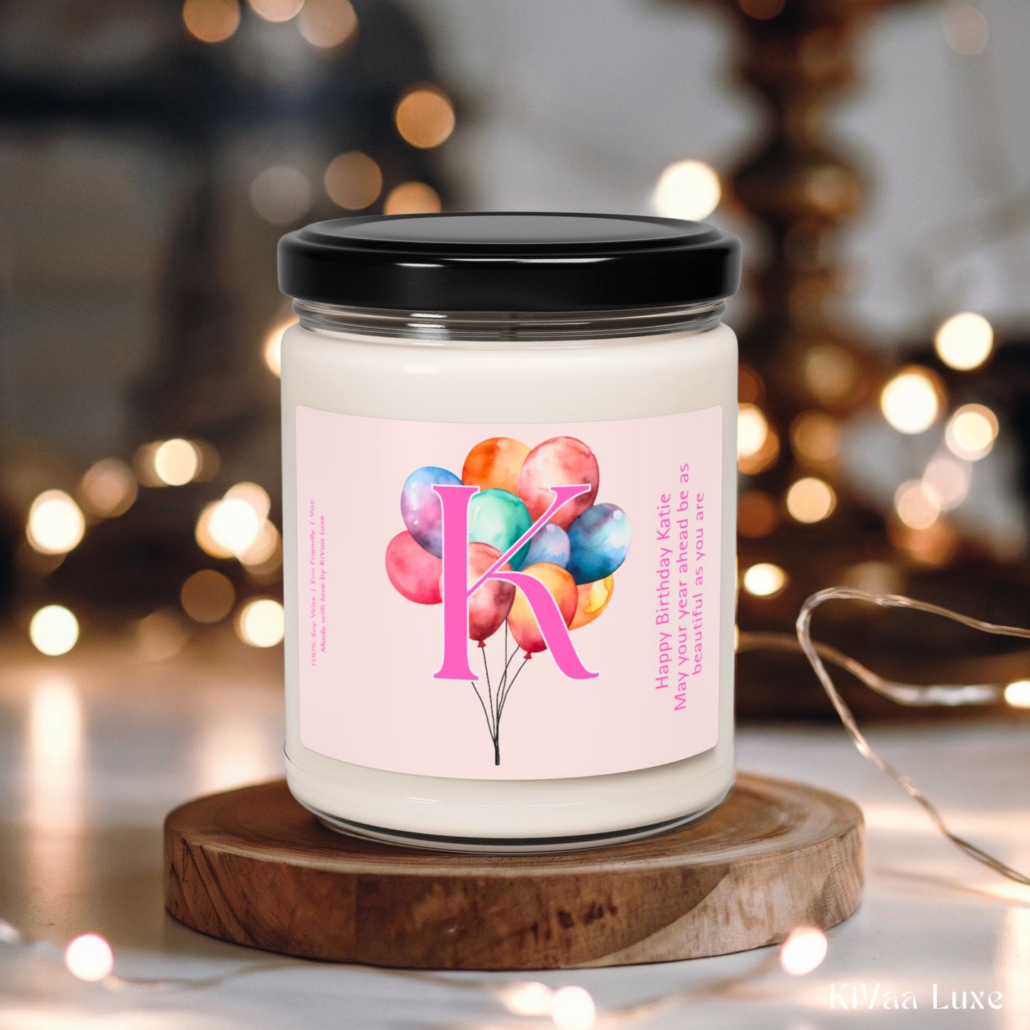 Monogrammed Birthday Balloons Personalized Birthday Candle