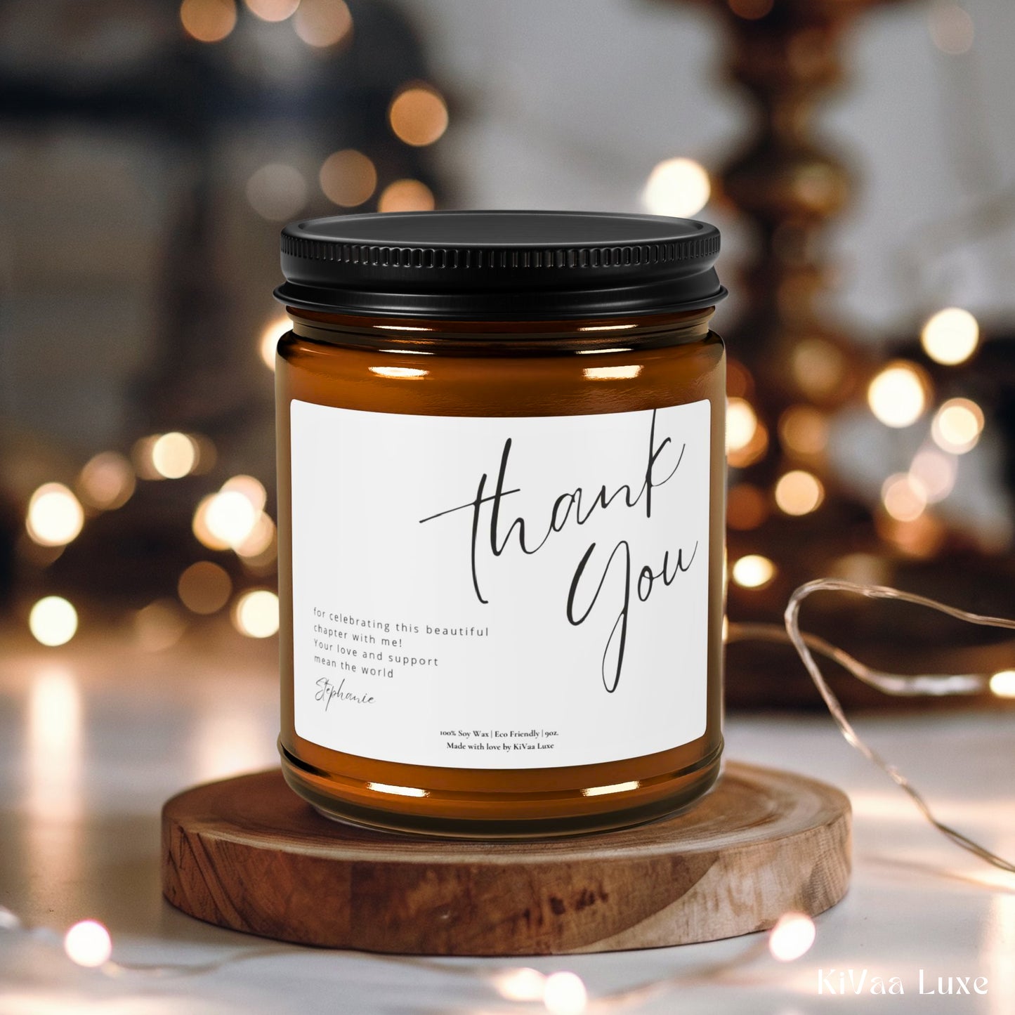Thank You Gift for Bridal Shower Favors Personalized Candle
