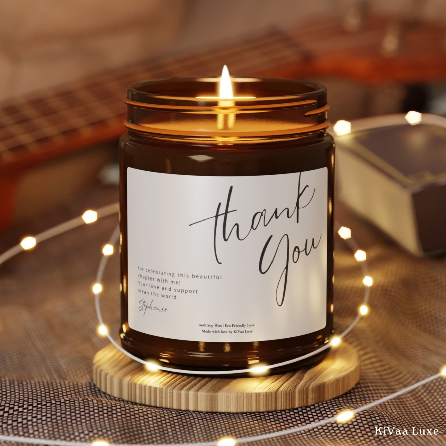 Thank You Gift for Bridal Shower Favors Personalized Candle