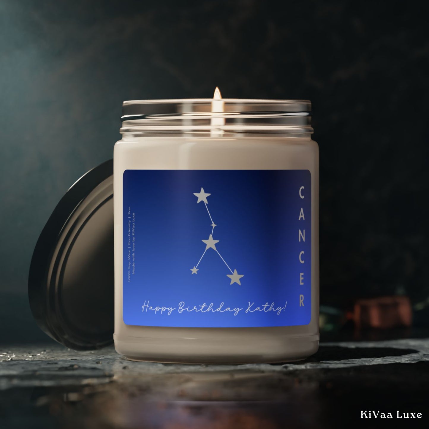 Personalized Zodiac Horoscope Birthday Candle - Cancer