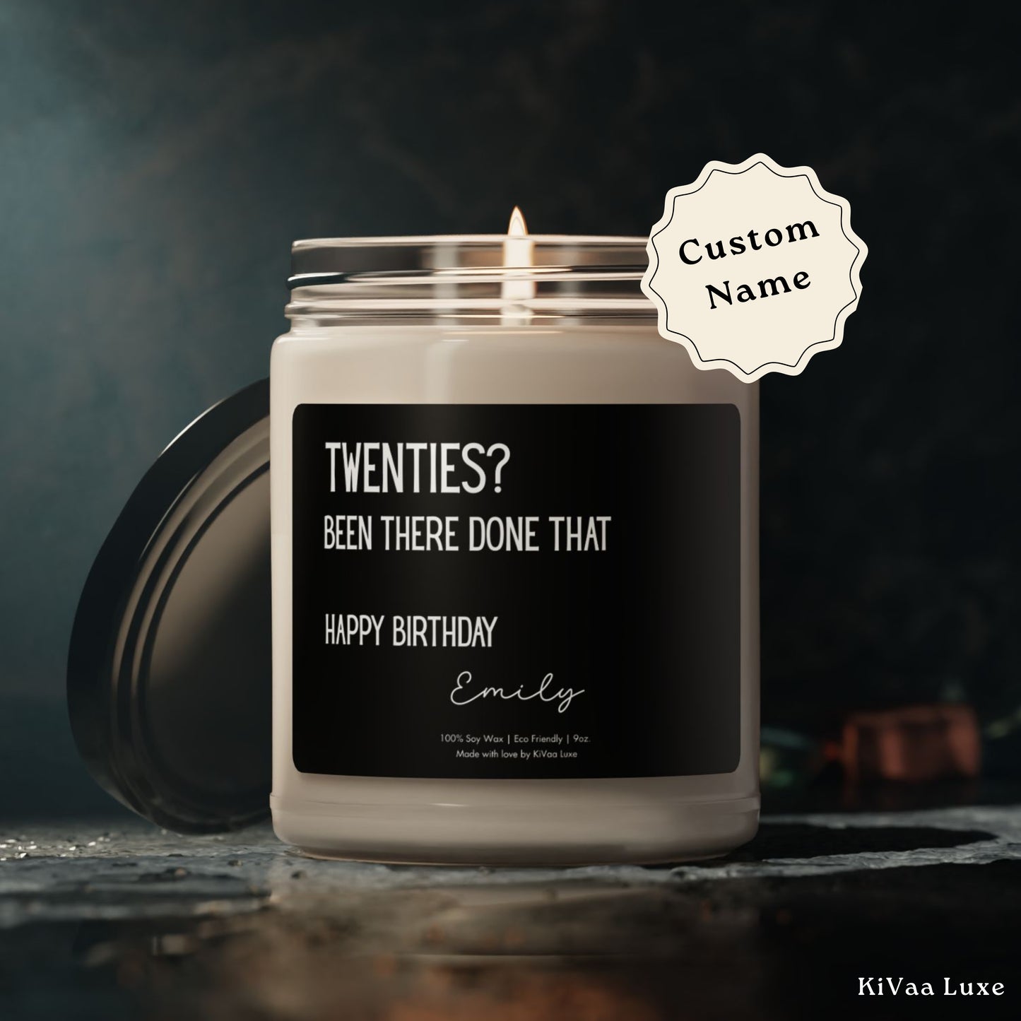 Personalized 30th Birthday Candle Gift 'Twenties, Been there, done that'
