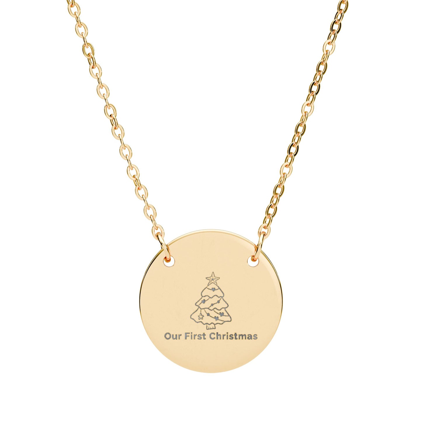 Our First Christmas Necklace – Engraved First Christmas Together Jewelry