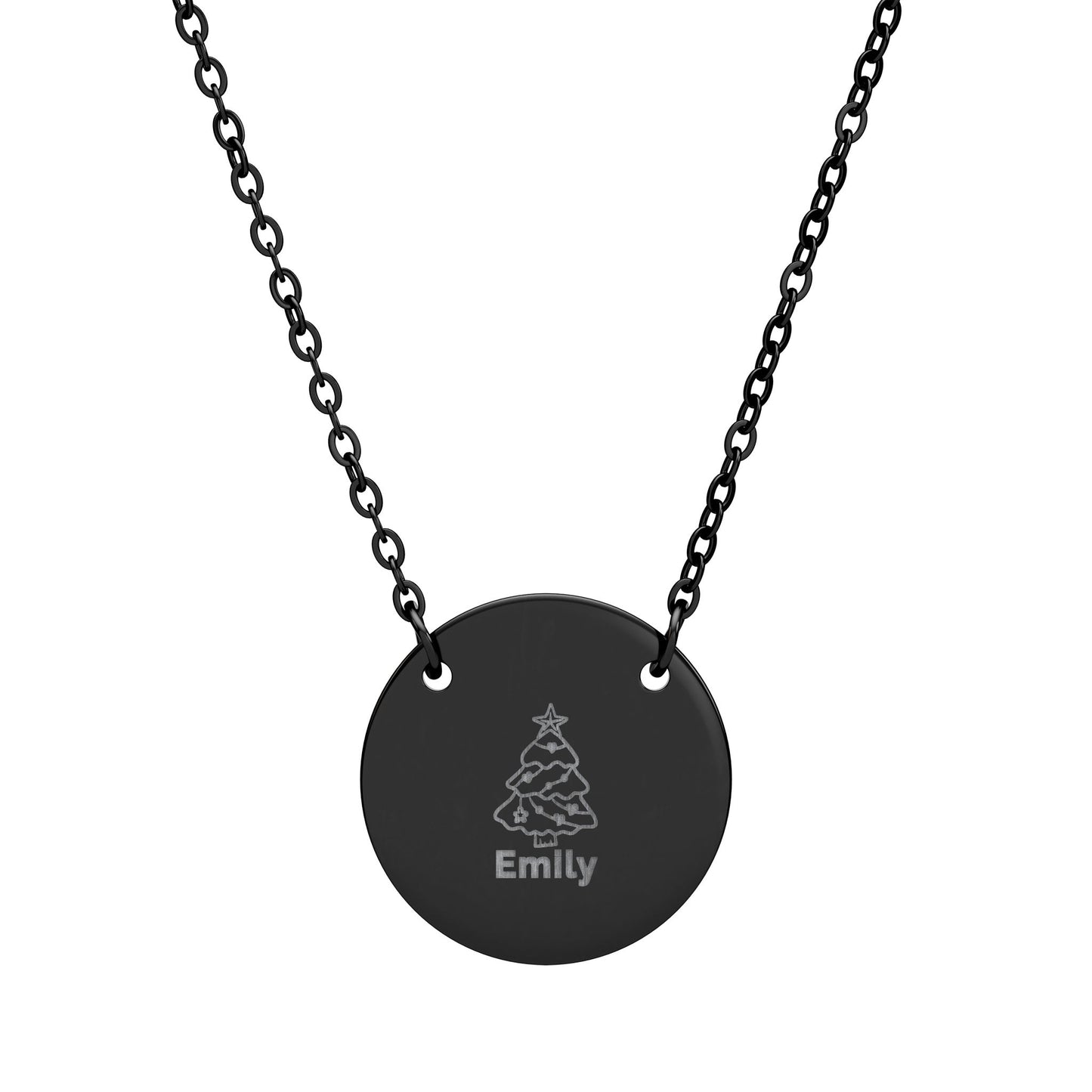 Personalized Minimal Engraved Christmas Necklace