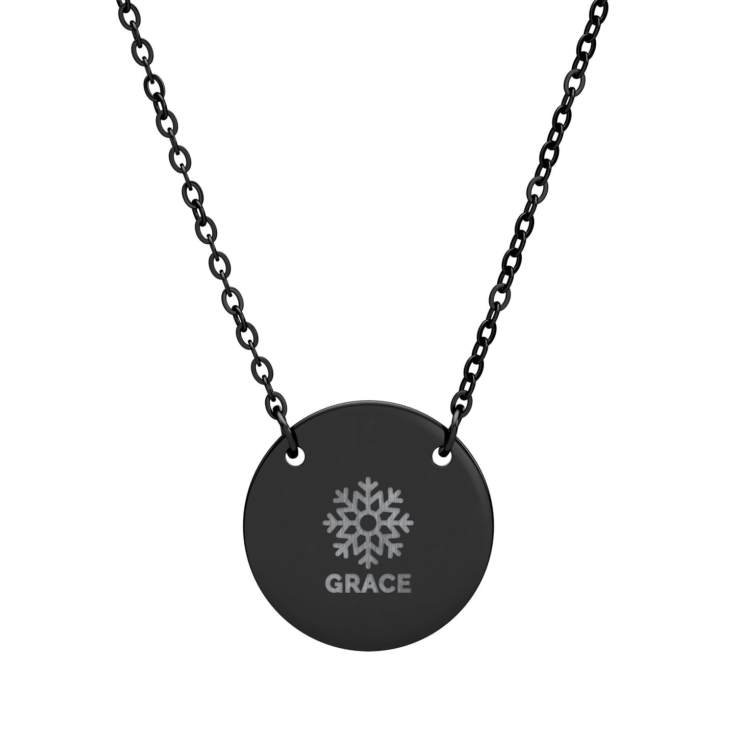 Christmas Engraved Necklace - Holiday Word Pendants