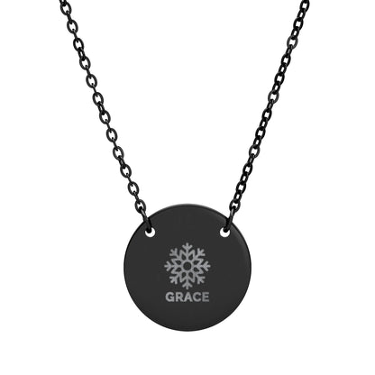Christmas Engraved Necklace - Holiday Word Pendants