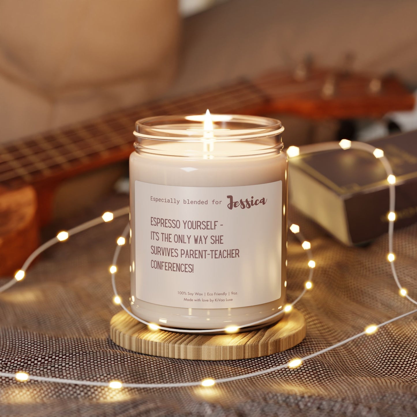 Personalized Candle For Coffee Loving Teacher