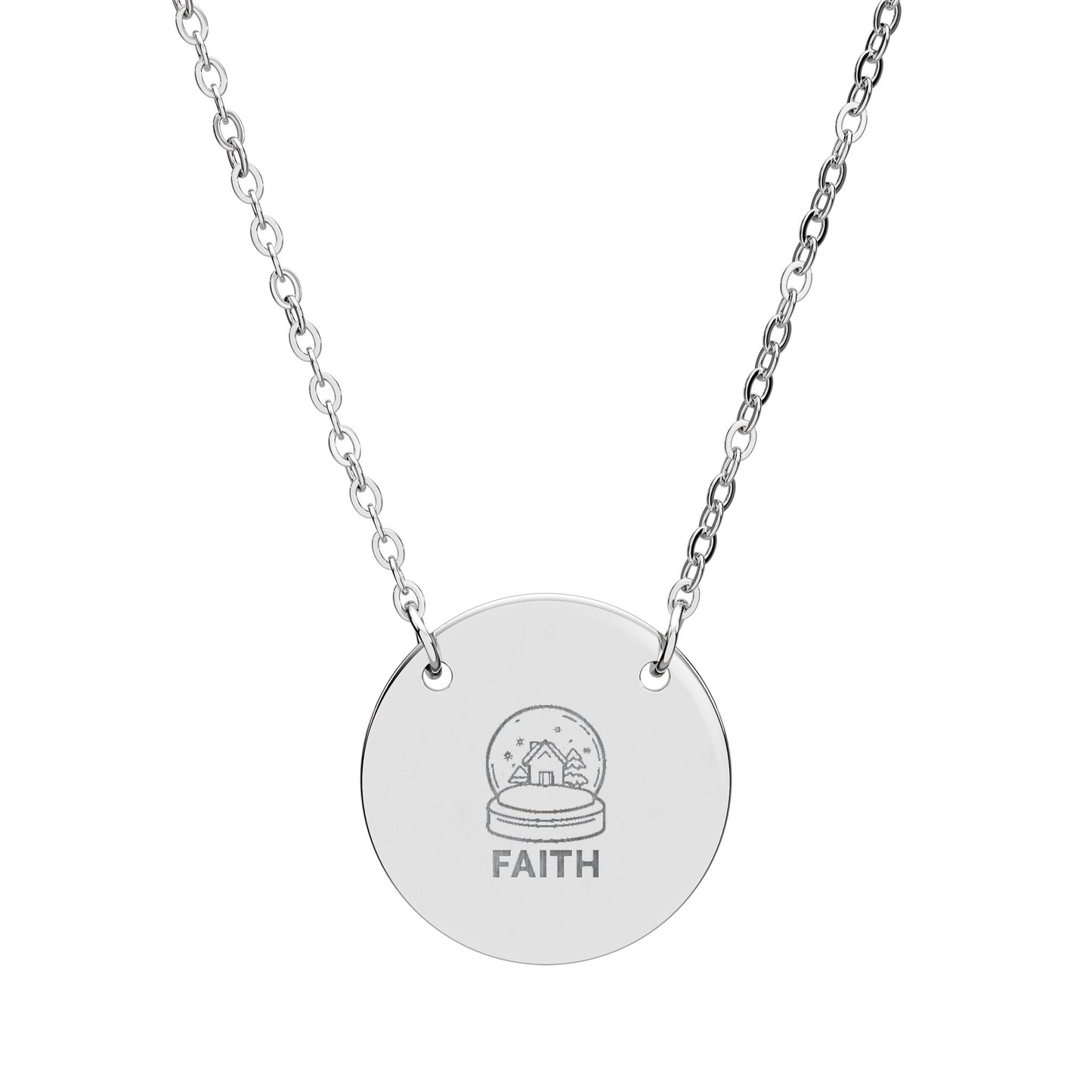 Christmas Engraved Necklace - Holiday Word Pendants