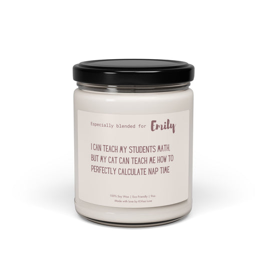 Personalized Candle For Cat Lover Teacher
