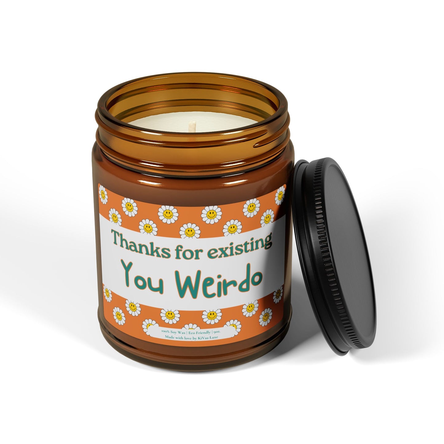 Funny Gen Z Candle – “Thanks for Existing, You Weirdo”