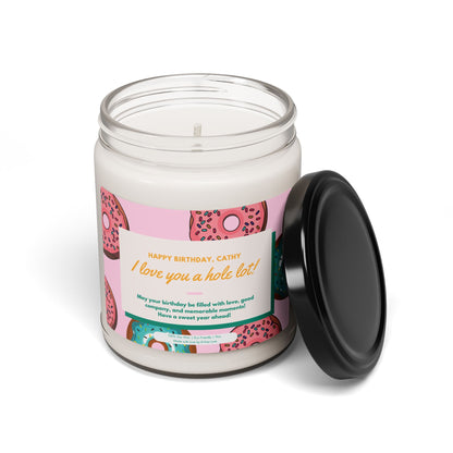 Personalized Donut Design Birthday Gift Candle