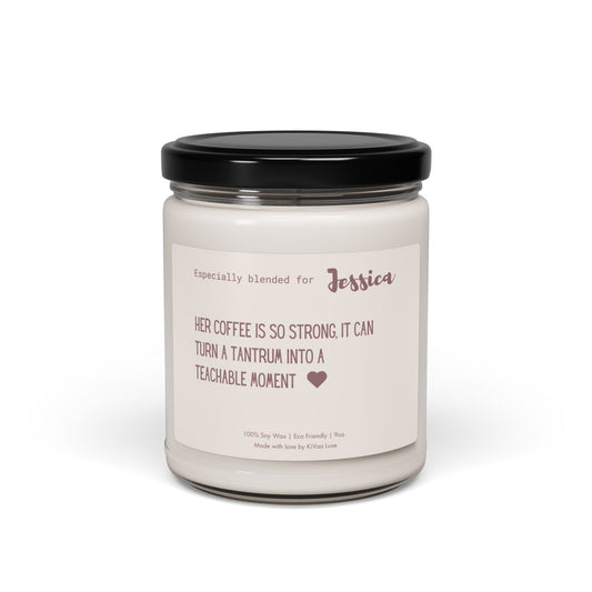 Personalized Candle Gift For Coffee Loving Teacher