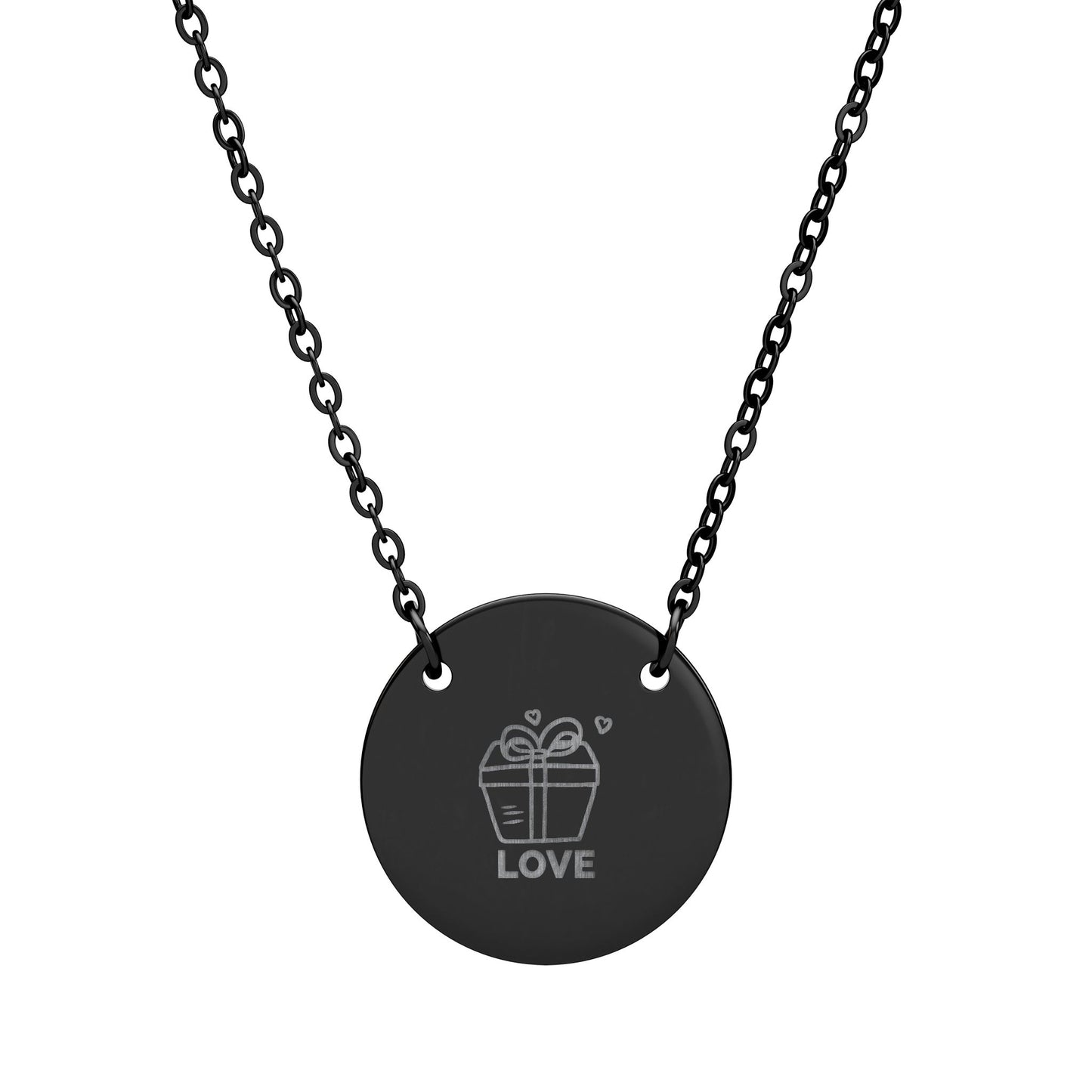 Christmas Engraved Necklace - Holiday Word Pendants