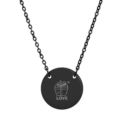 Christmas Engraved Necklace - Holiday Word Pendants