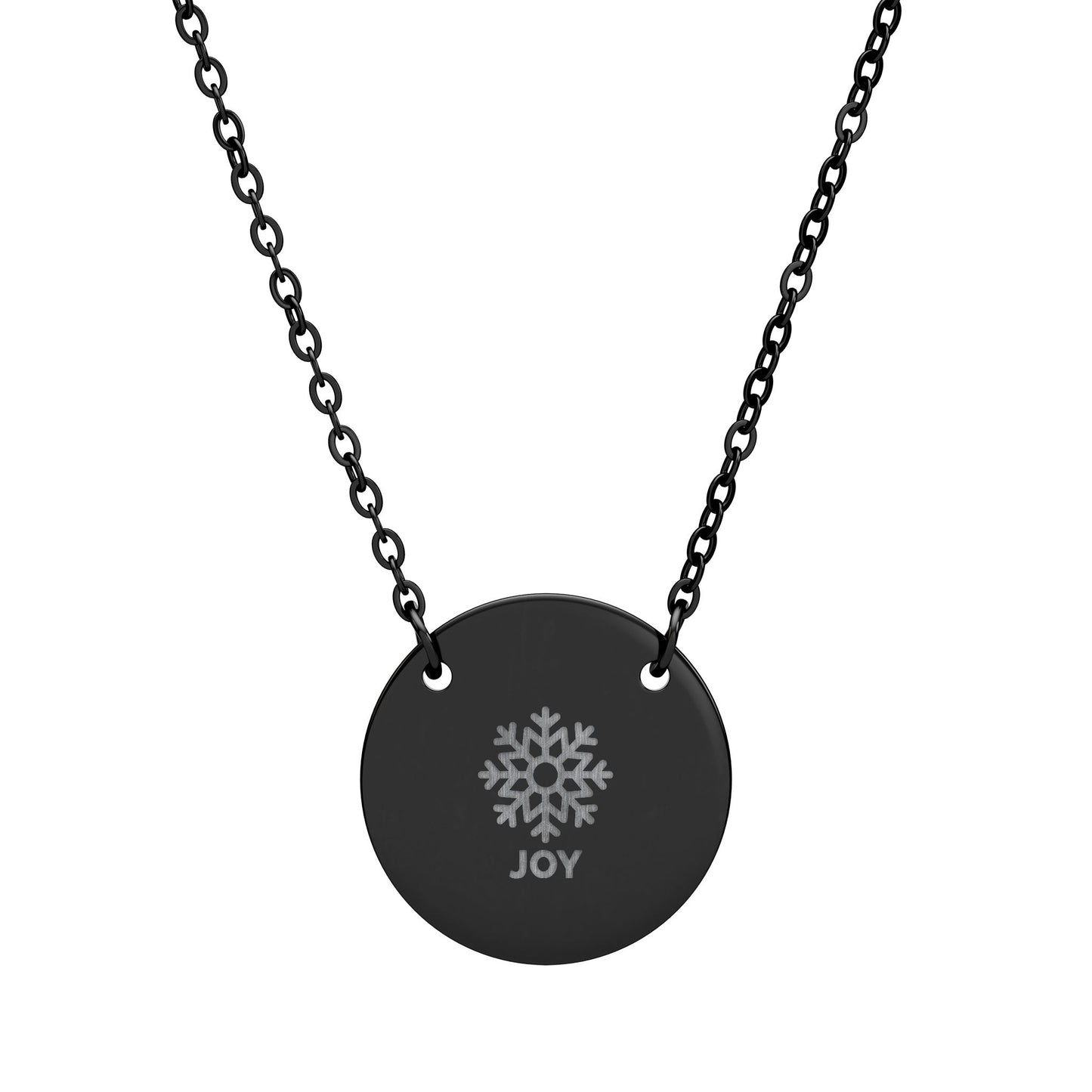 Christmas Engraved Necklace - Holiday Word Pendants