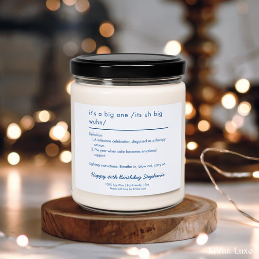 Any Age Personalised Birthday Gift for Her Candle