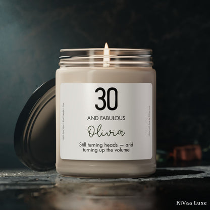 Any Age Personalised Birthday Gift for Her Candle