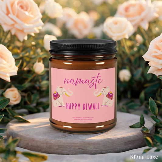 Happy Diwali Candle – Namaste Elephant Art