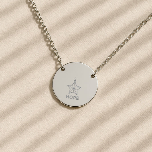 Christmas Engraved Necklace - Holiday Word Pendants