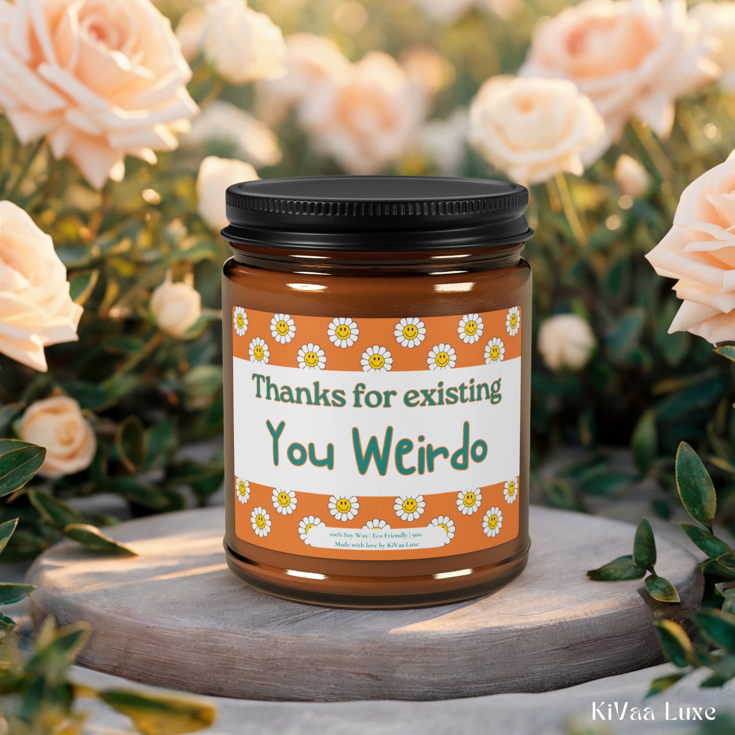 Funny Gen Z Candle – “Thanks for Existing, You Weirdo”