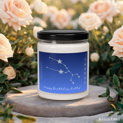 Personalized Zodiac Horoscope Birthday Candle - Taurus