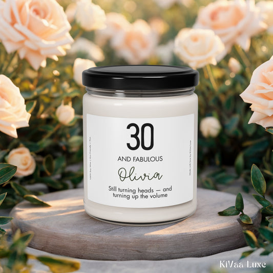Any Age Personalised Birthday Gift for Her Candle