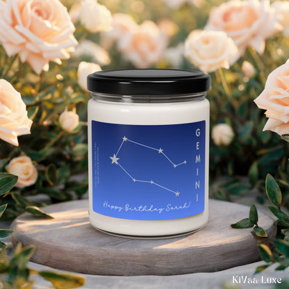Personalized Zodiac Horoscope Birthday Candle - Gemini