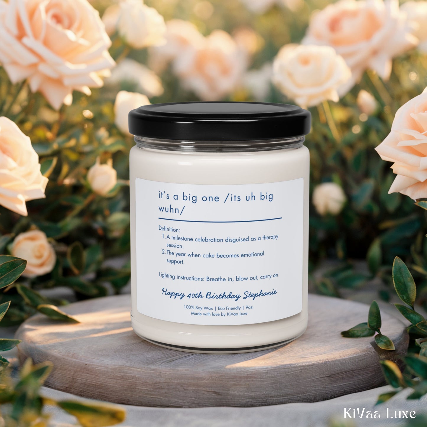 Any Age Personalized Birthday Gift Candle For Her