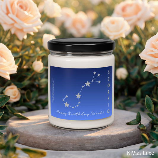 Personalized Zodiac Horoscope Birthday Candle - Scorpio