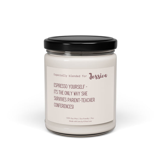 Personalized Candle For Coffee Loving Teacher