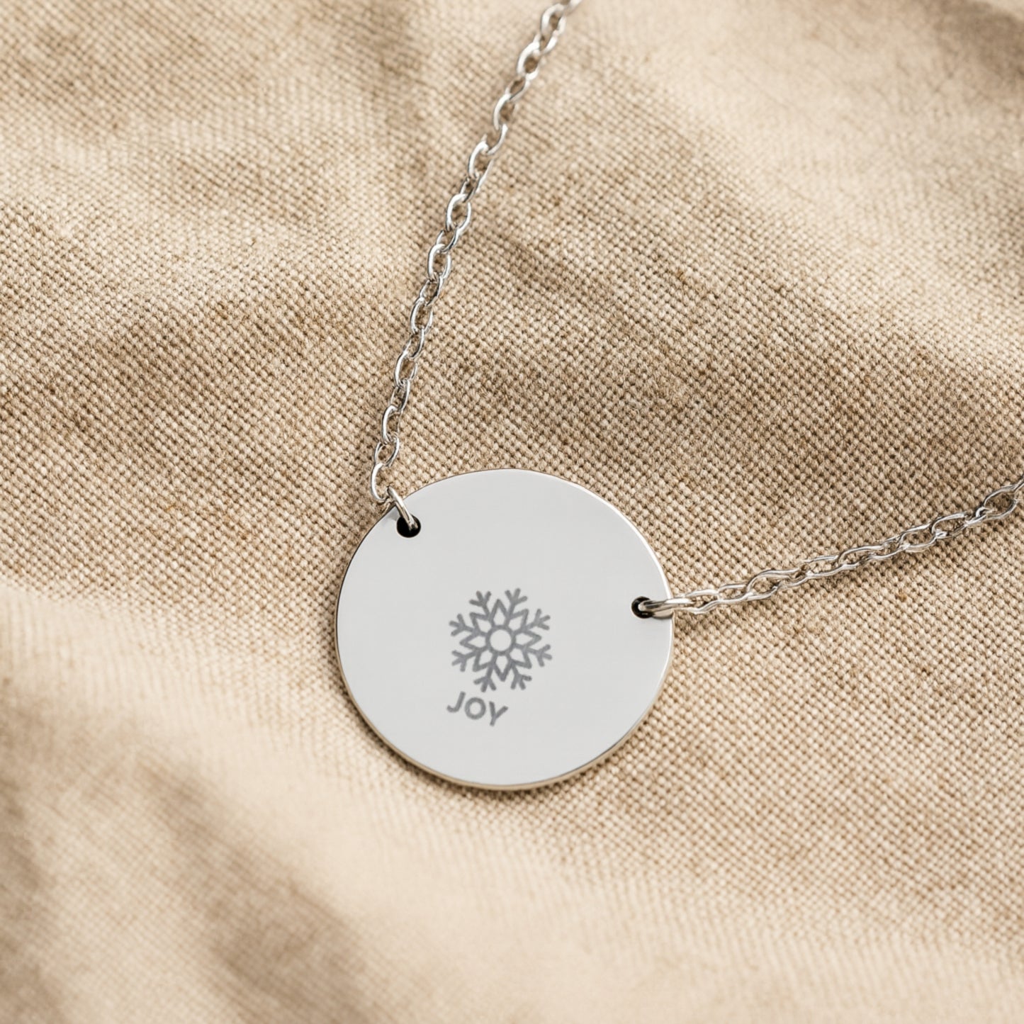 Christmas Engraved Necklace - Holiday Word Pendants