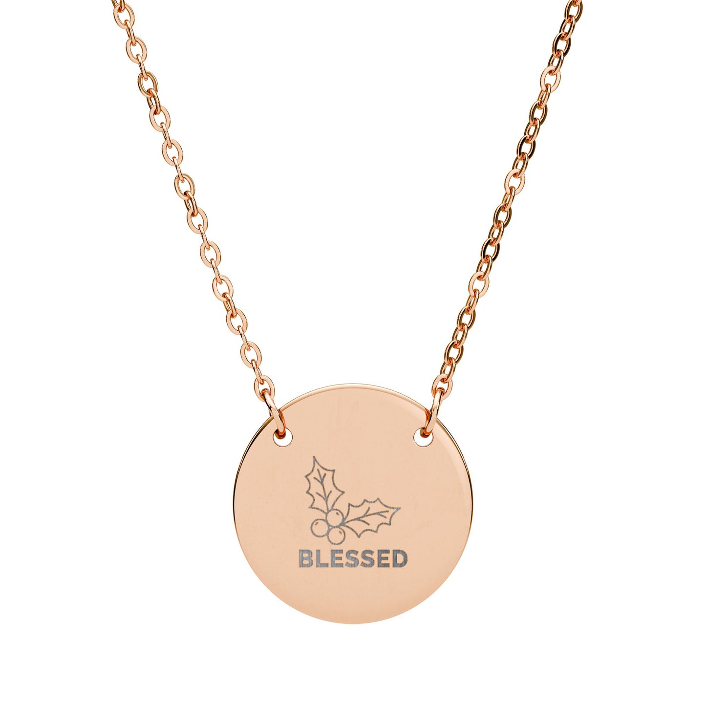 Christmas Engraved Necklace - Holiday Word Pendants