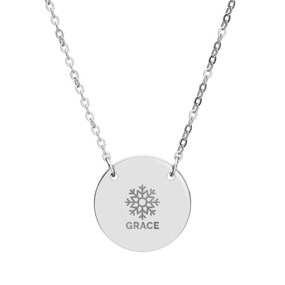 Christmas Engraved Necklace - Holiday Word Pendants