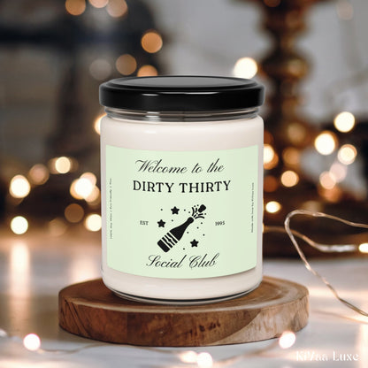 Personalized 30th Dirty Thirty Birthday Candle Gift