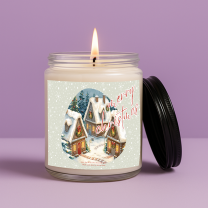 Merry Christmas Candle – Whimsical Christmas Village Candle