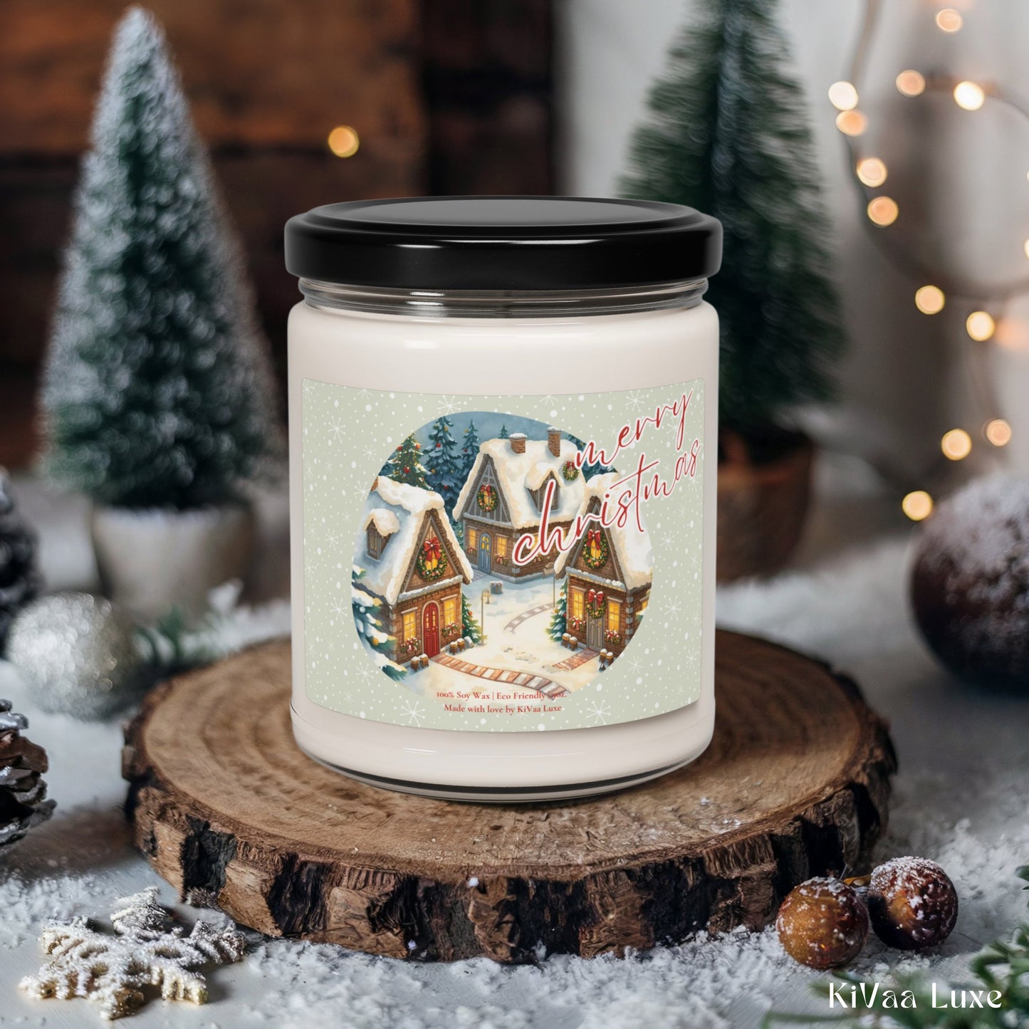 Merry Christmas Candle – Whimsical Christmas Village Candle