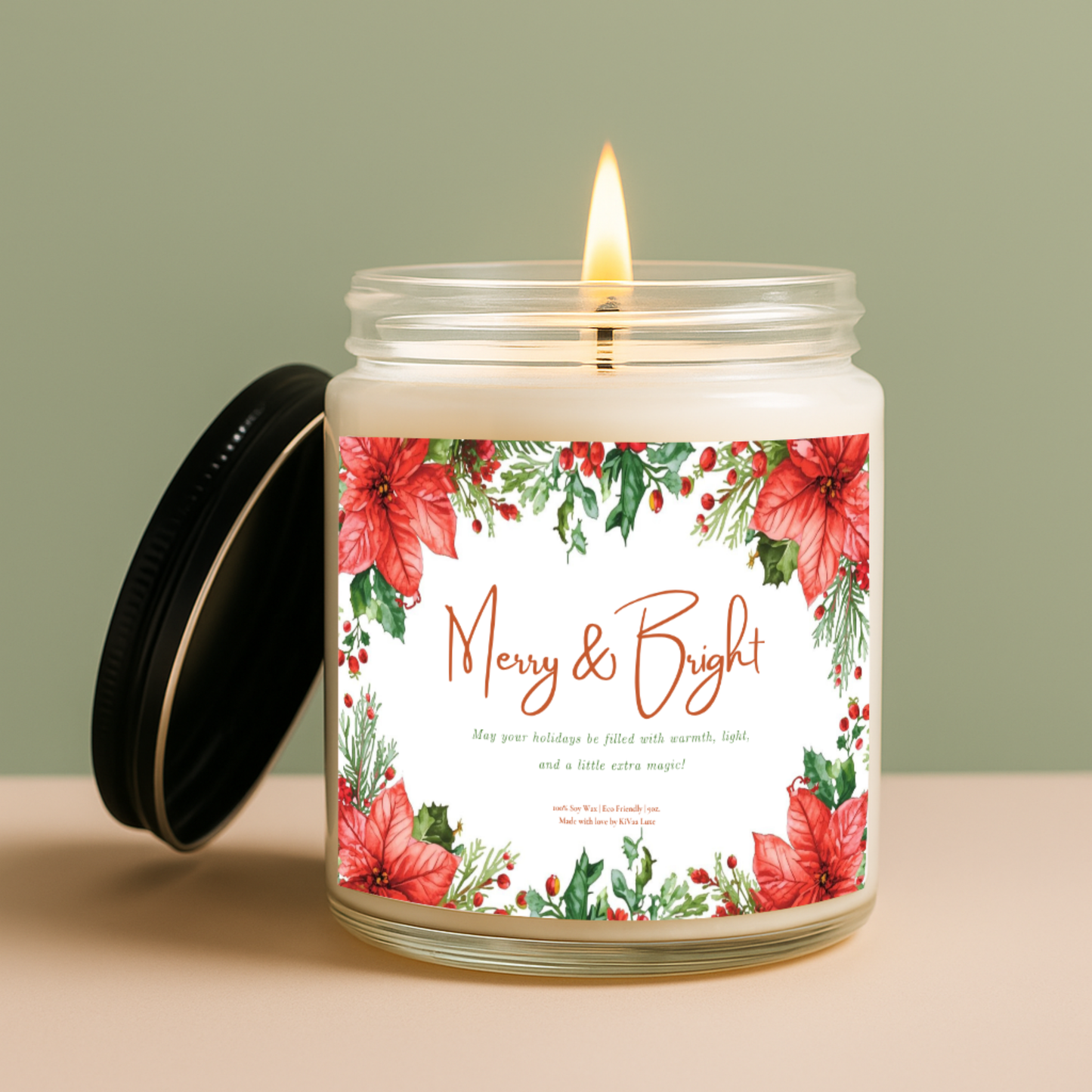 Merry & Bright Christmas Candle
