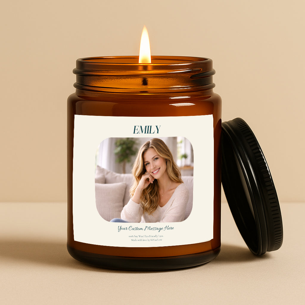 Custom Photo Candle – Upload Your Image