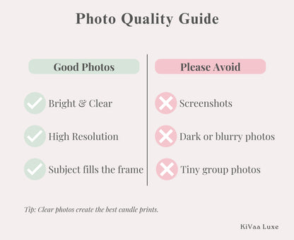 Custom Photo Candle – Upload Your Image