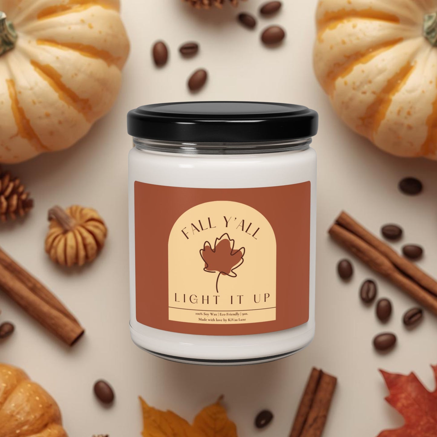 Fall Y'all Light It Up Candle - Cinnamon Apple Spice Candle