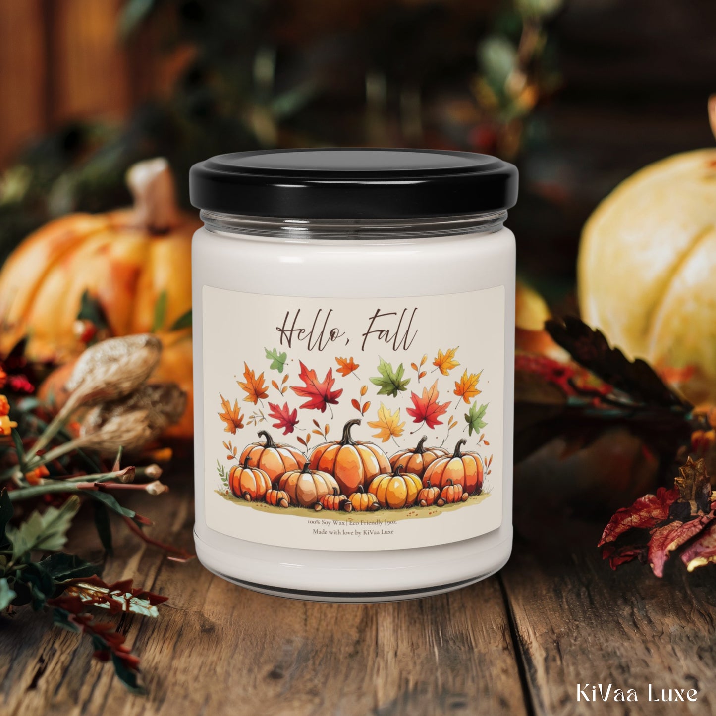 Hello Fall Scented Soy Autumn Candle
