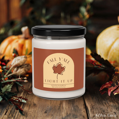 Fall Y'all Light It Up Candle - Cinnamon Apple Spice Candle