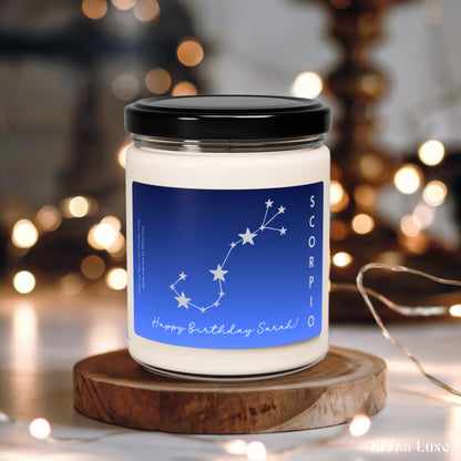 Personalized Zodiac Horoscope Birthday Candle - Scorpio