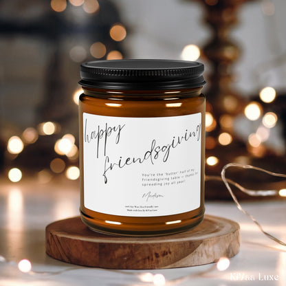 Personalized Funny Friendsgiving / Thanksgiving Candle for Friends
