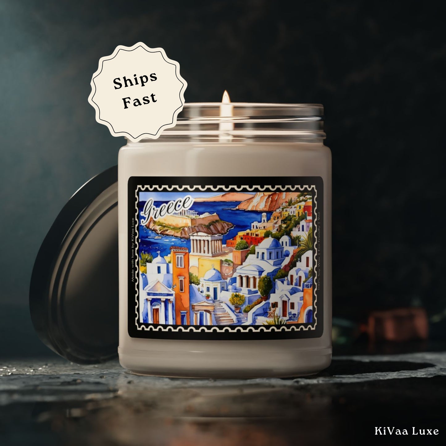 Greece Souvenir Candle Vacation Keepsake
