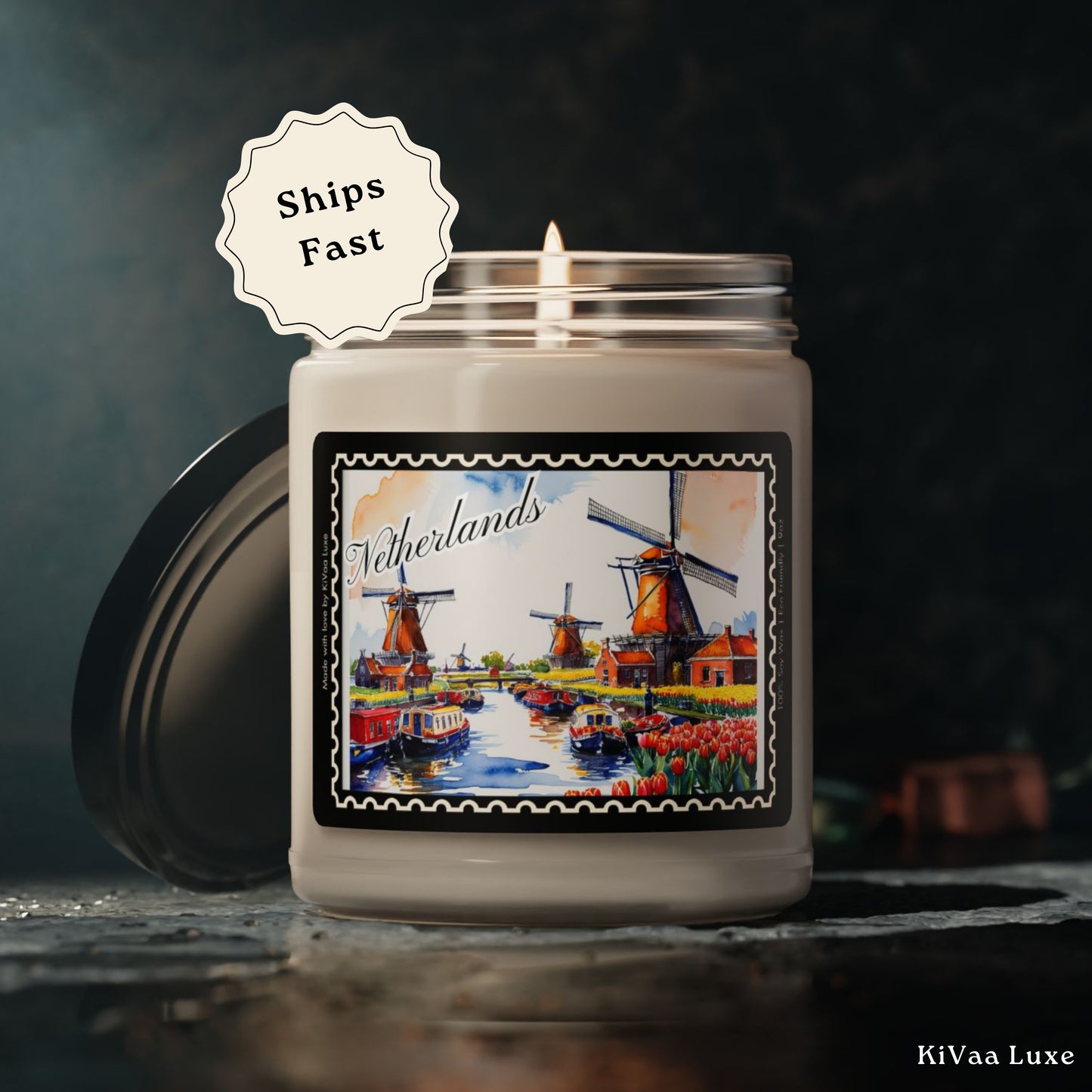 Netherlands Souvenir Candle Vacation Keepsake