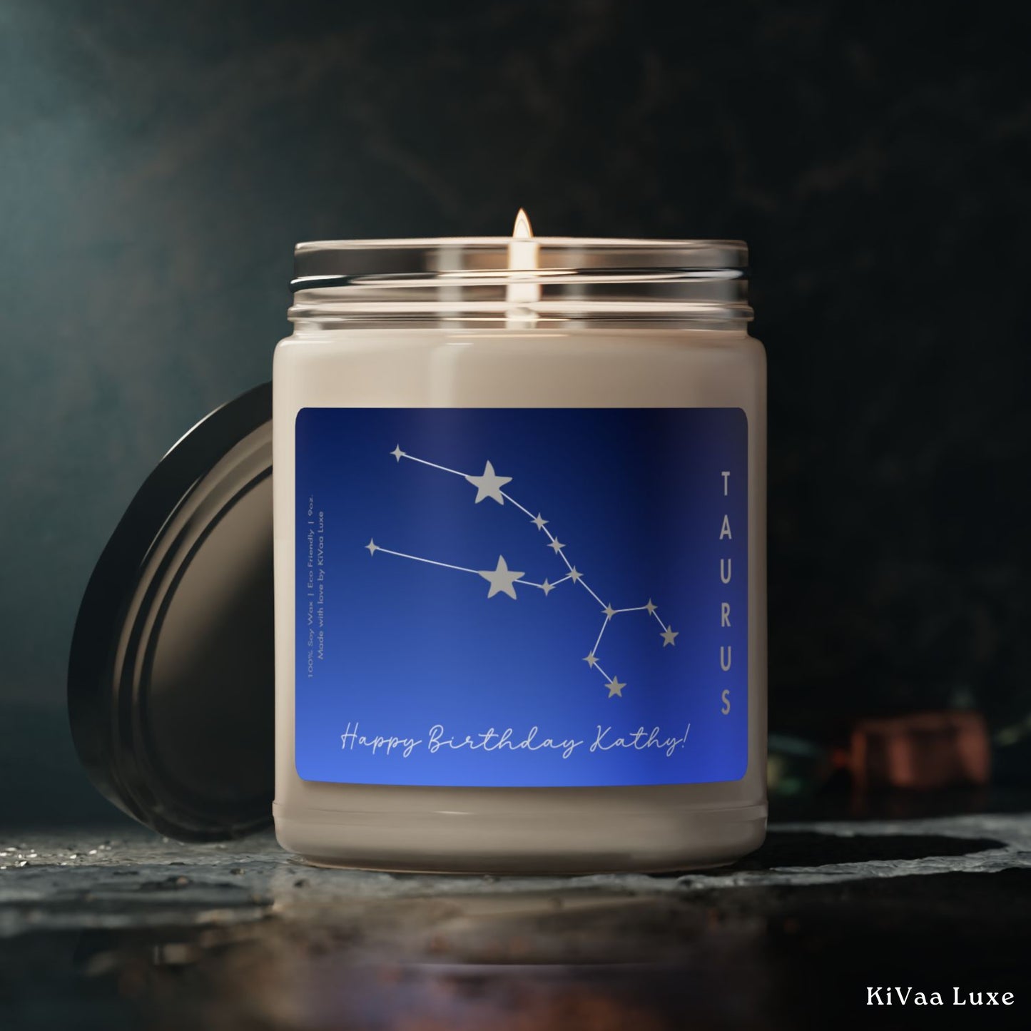 Personalized Zodiac Horoscope Birthday Candle - Taurus