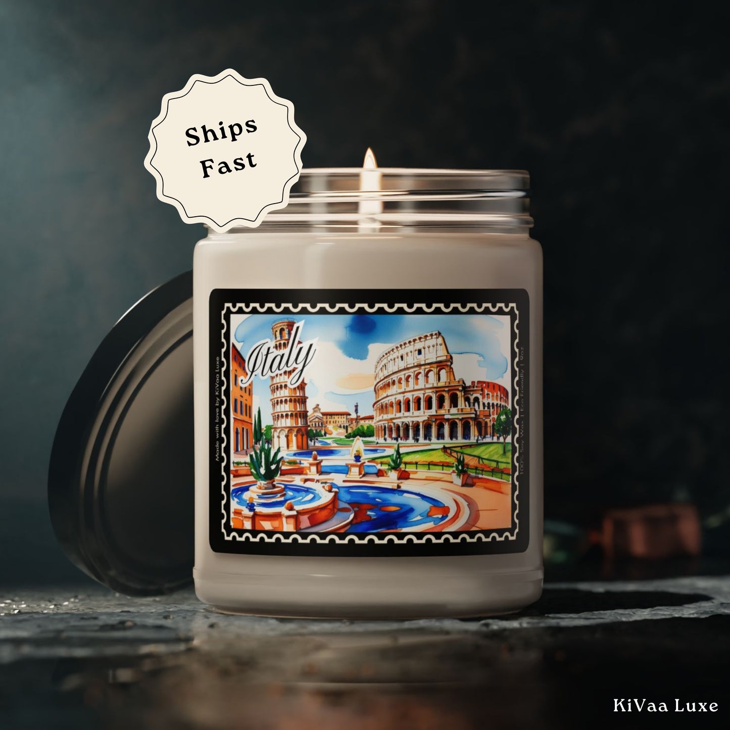 Italy Souvenir Candle Vacation Keepsake