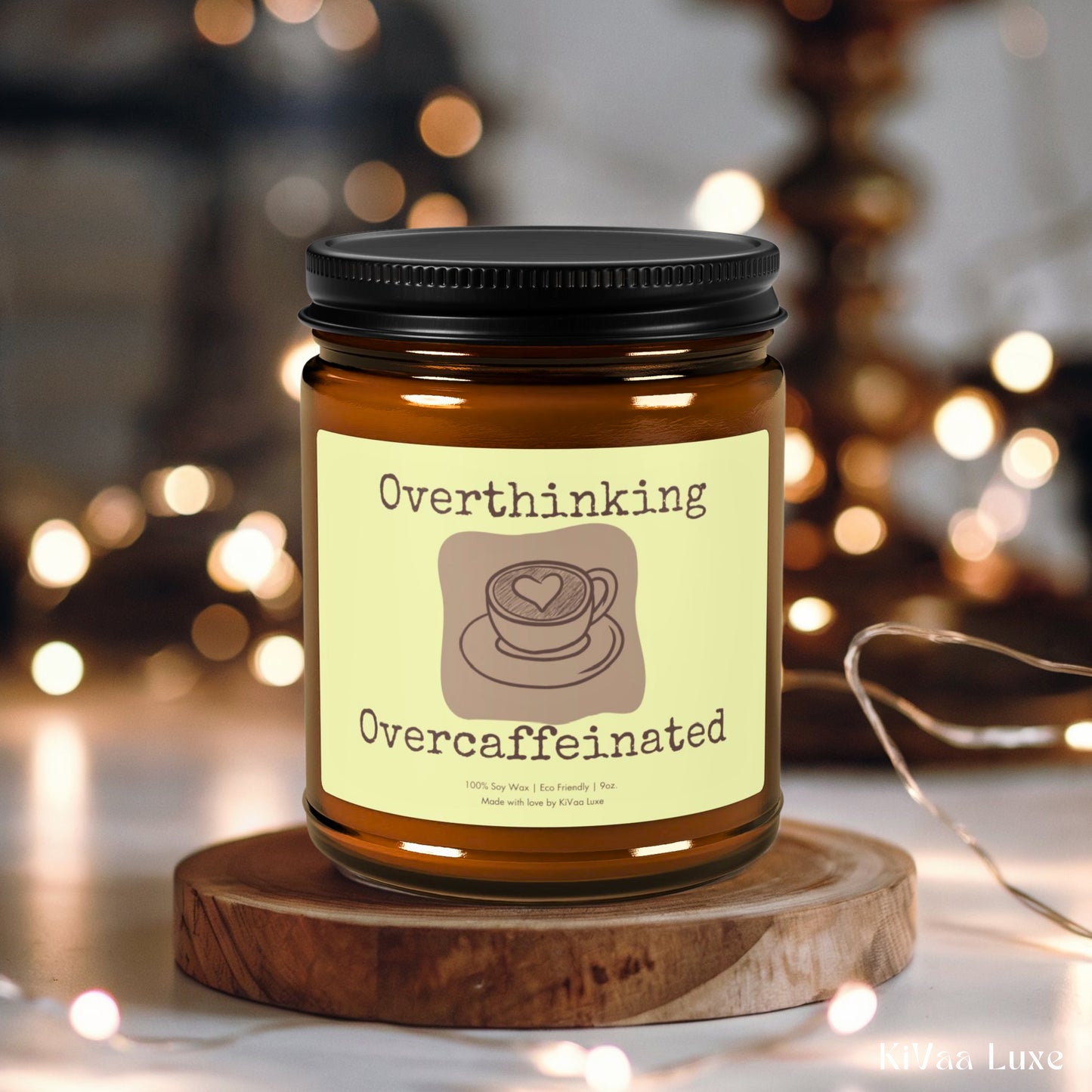 Overthinking Overcaffeinated Candle - Funny Gen Z Soy Candle
